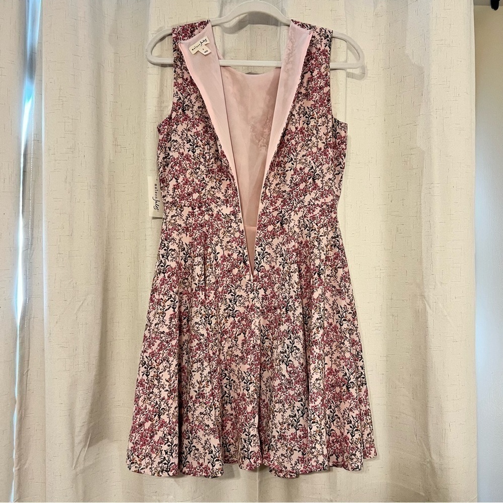 NWT Maison Jules Pink Floral Fit and Flare Dress - Picture 13 of 14